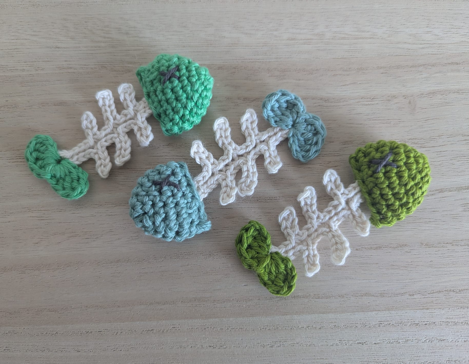 Crochet detail of cat toy